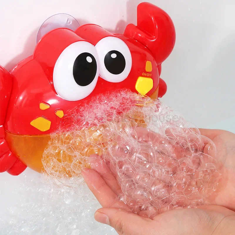 Baby Bath Toys Bubble Machine Crabs Frog Music Kids Bath Toy Bathtub Soap Automatic Bubble Maker Baby Bathroom Toy for ChildrenXJ241207