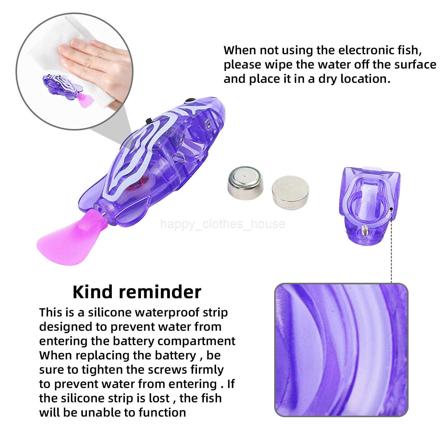 Baby Shower Luminous Induction Electric Fish Playing in Water Toy Simulated Electronic Fish for Luminous SwimmingXJ241207