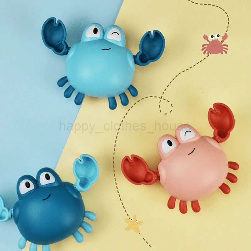 New Baby Bath Animal Swimming Toys Frogs Crab Infant Swim Chain Clockwork Classic Baby Cognition Water Toy For ChildrenXJ241207