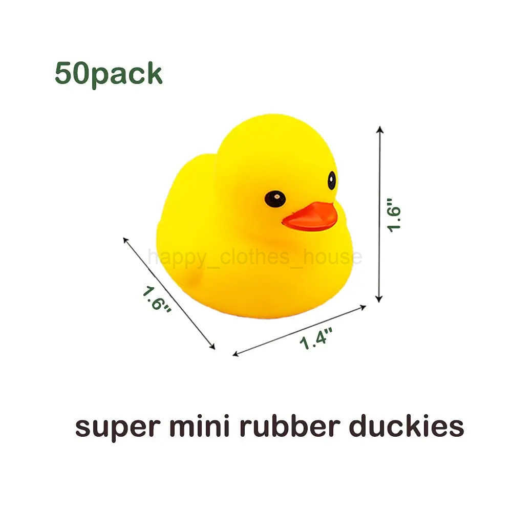 Yellow Rubber Ducks Preschool Bath Toys Bathtub Floating Squeaky Duckies Gift for Baby Shower Infants Kids Toddler ParXJ241207