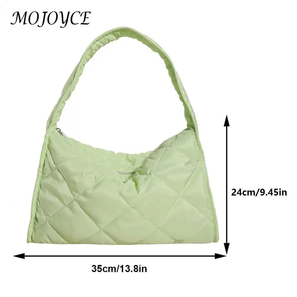 Womens Down Stray Bag Zipper Underbag Large Capacity Fashionable Lightweight Daily Handbag 241205