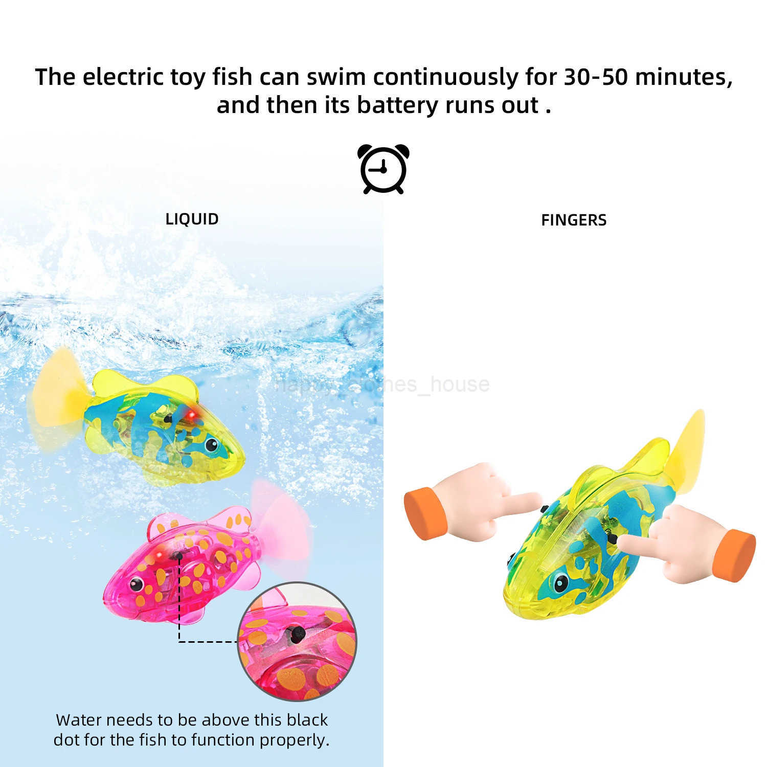 Baby Shower Luminous Induction Electric Fish Playing in Water Toy Simulated Electronic Fish for Luminous SwimmingXJ241207