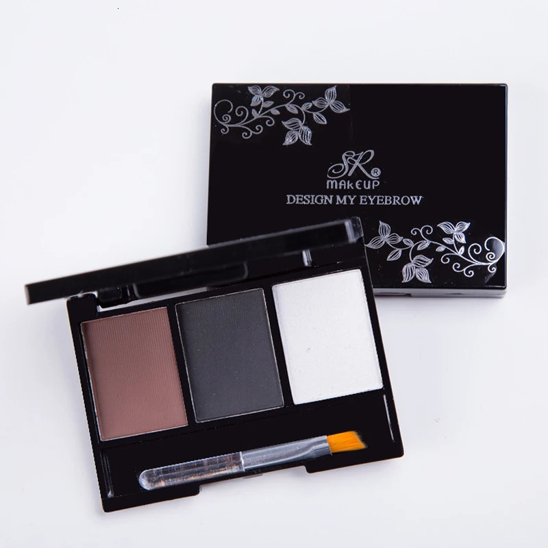 3 Color Eyebrow Powder Palette Cosmetic 3D Eye Brow Enhancer Professional Waterproof Makeup Eye Shadow With Brush Mirror Box 241206