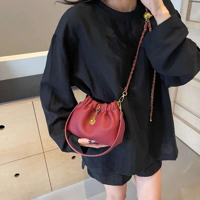 2025 Mini PU Leather Shoulder Bags For Women Y2K Korean Fashion Trend Female Bucket Crossbody Bag Lady Handbags