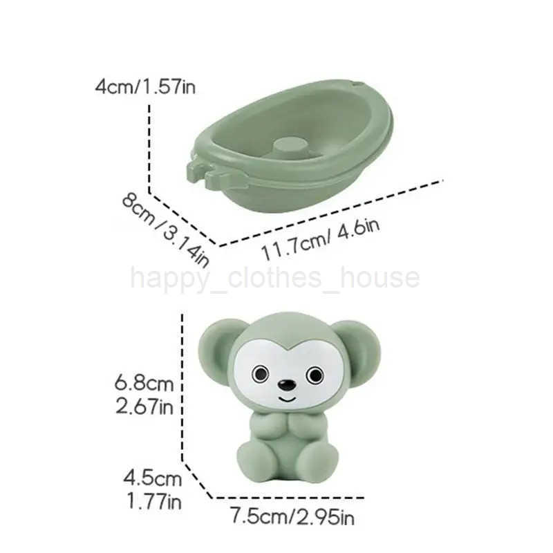 Bath Boats For Kids 6X Floating Stackable Water Table Toys Shower Beach Bathtub Toys With Animal Bath Toys For Toddler BirthdayXJ241207
