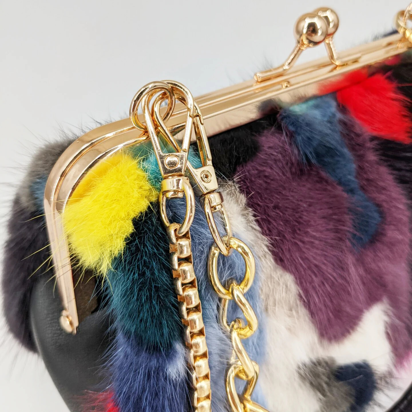 Mint Fur Womens Bag Beautiful Fashion Party Korean Wedding Clutch Cross Body Bag 241206