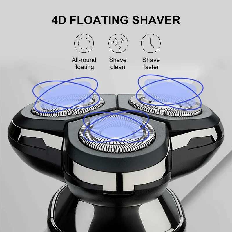 S3000 Wireless 4D Electric Shaver Mens Razor USB Rechargeable Waterproof BaseXJ241207