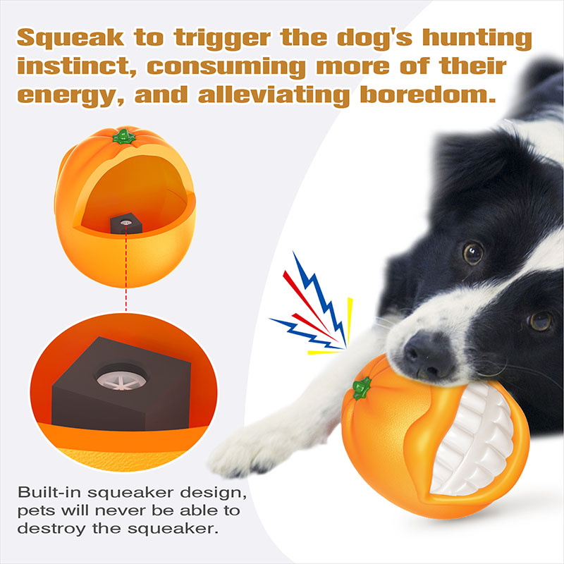 Wholesale new exploding vocal orange vocal teething ball dog toothbrush weird barking dog toys