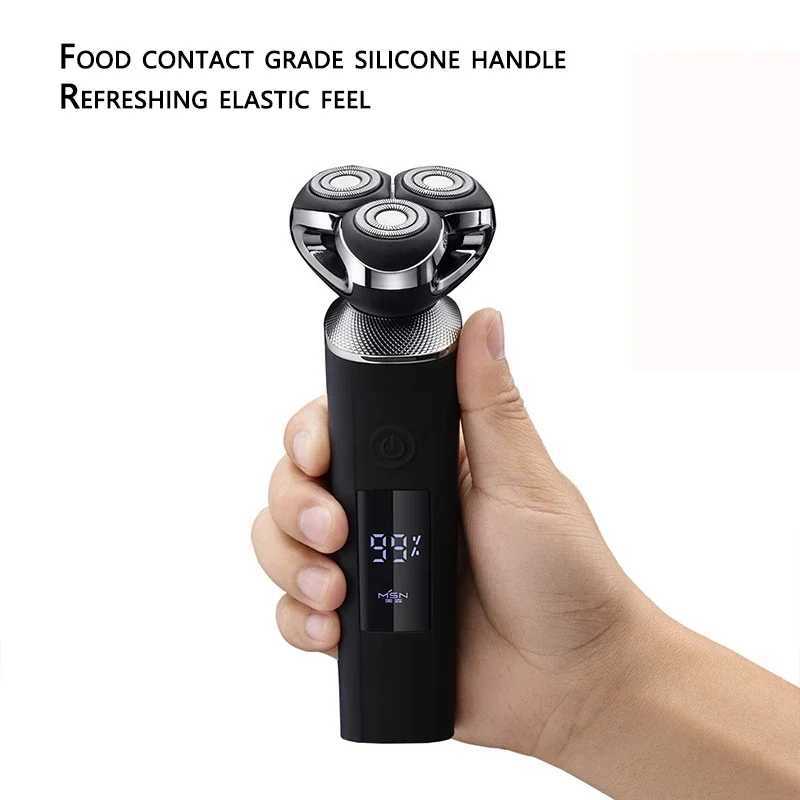 Pro Waterproof Electric Shaver Men Wet Dry Facial Razor Lithium RechargeableXJ241207