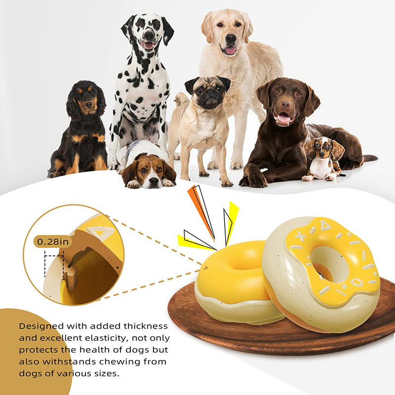 Pet supplies donut sound dog toys grinding teeth to relieve boredom teeth cleaning sound donut dog toys