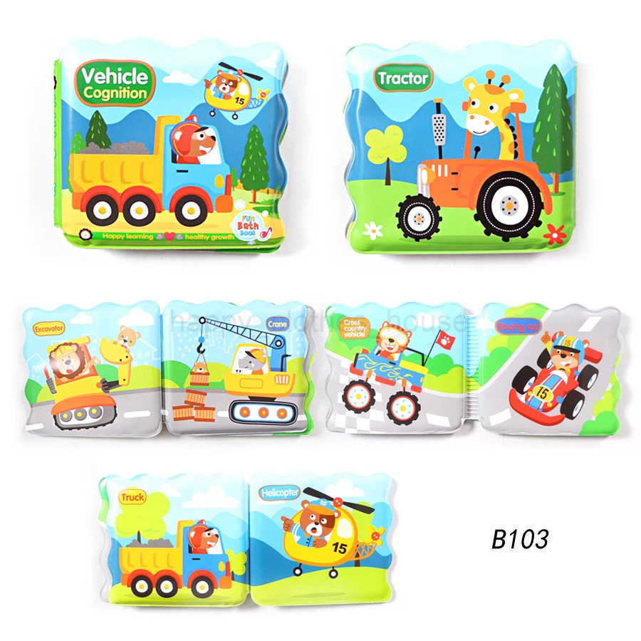 Water Bath Toy Bath Book Swimming Bathroom Toy Baby Toys Early Educational Toy With BB Shistle Learning Animal Digital Bath BookXJ241207