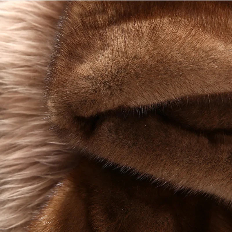Hooded Long Faux Fur Coat Women Autumn Winter Large Jacket Overcoat Turn Down Collar Thick Coat Warm Jackets Maxi Coats 241206