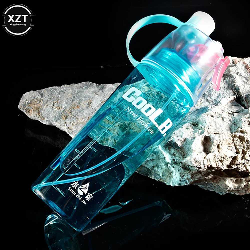 400/600ml sports plastic spray water bottle Outdoor cooling water bottle Creative gift New strange cup Cool summer M241207
