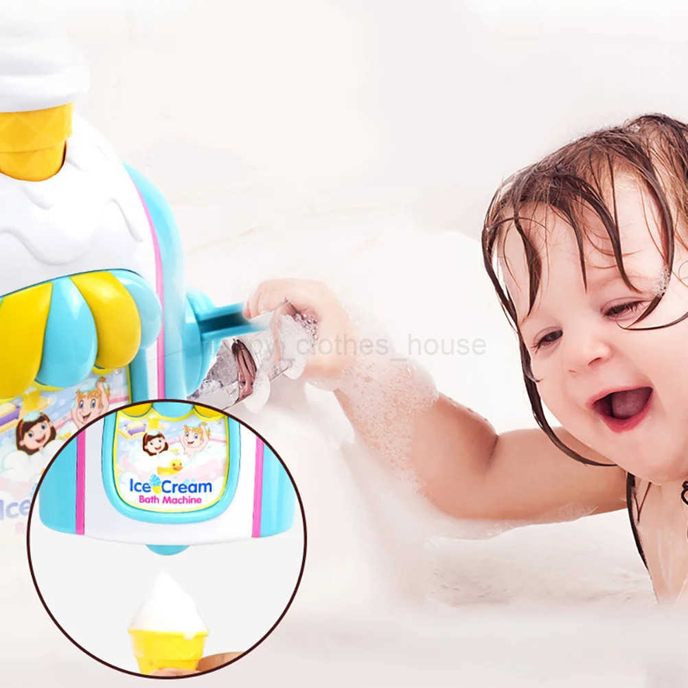 Ice Bubble Machine Baby Bath Tub Bubbler Toy Abs Bathing Toys Blower GirlXJ241207