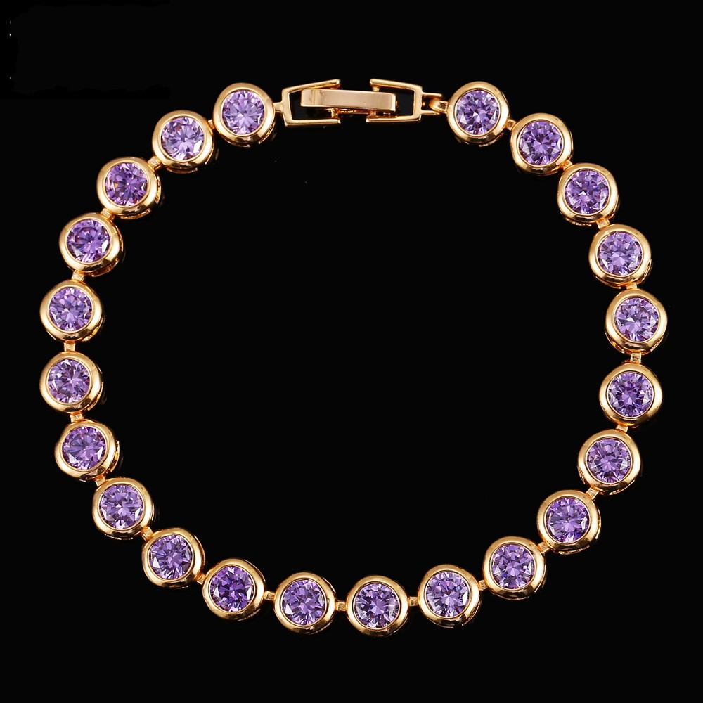 2025 Choucong Brand Wedding Bracelet Luxury Jewelry 18K Gold Fill Round Cut Ovil 5A Cubic Zircon CZ Diamond Gemstones Party Eternity Women Bangle For 