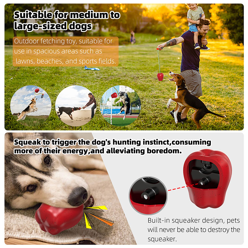 Pet apple ball dog teething gnawing apple dog teething bite not broken vent chewing resistant dog toys