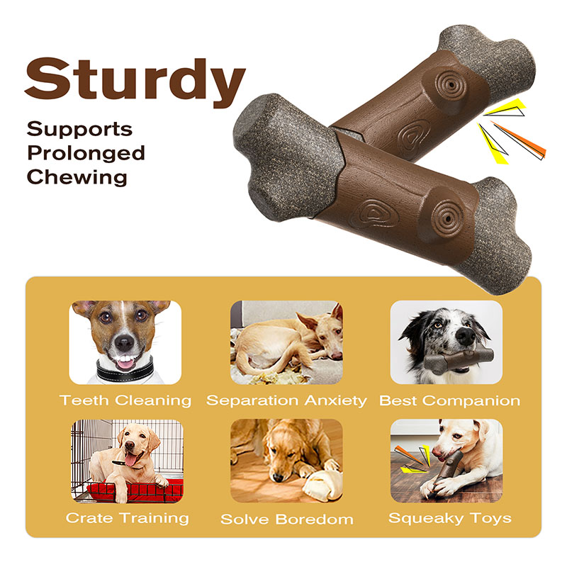 New Explosion Amazon Large Dog Bite Resistant Teething Sticks Branches Dog Toys Sounding Branches