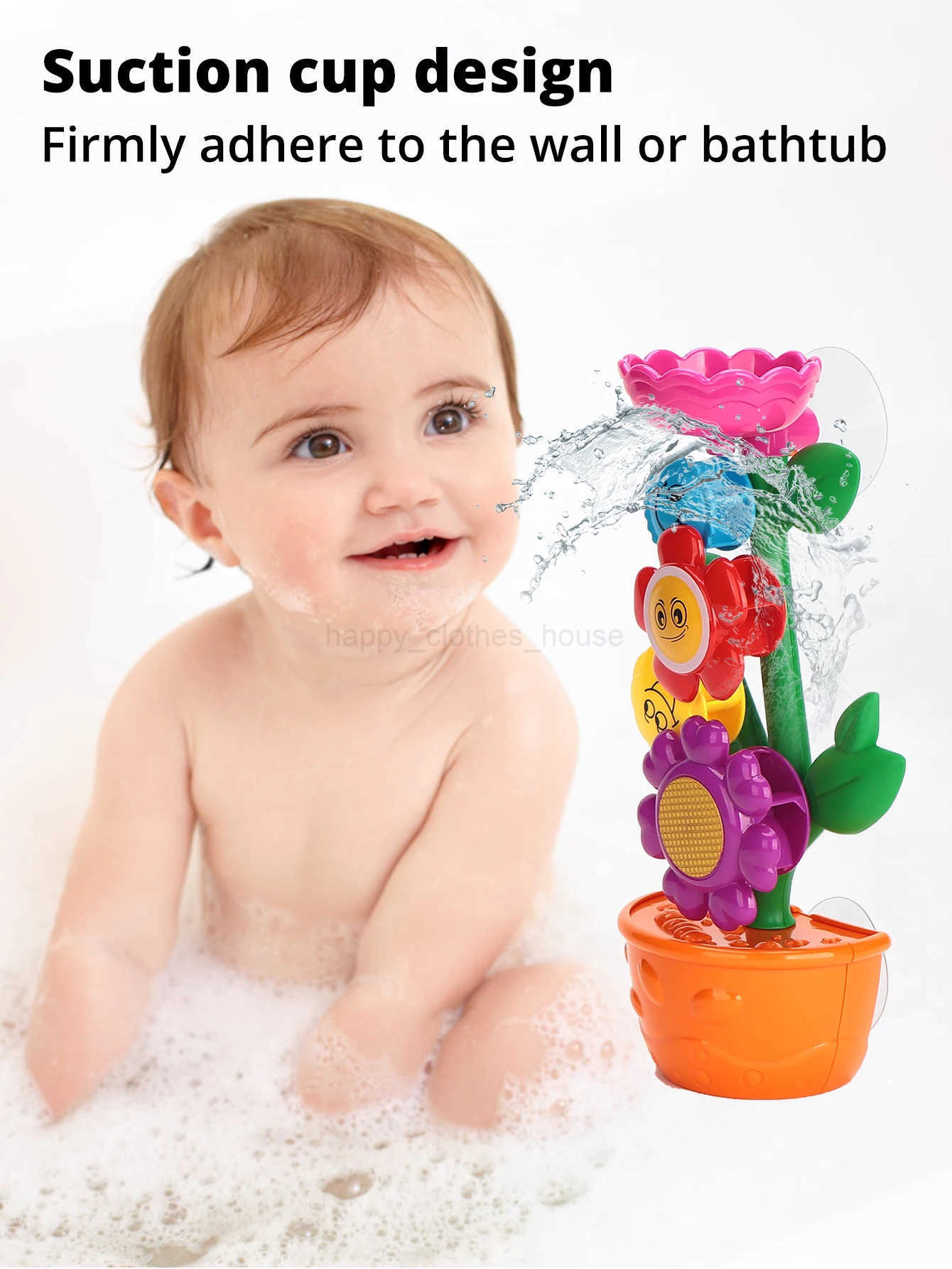 Bathroom Toys Series Little bees can store water leaks with a shower The flowers will turnXJ241207