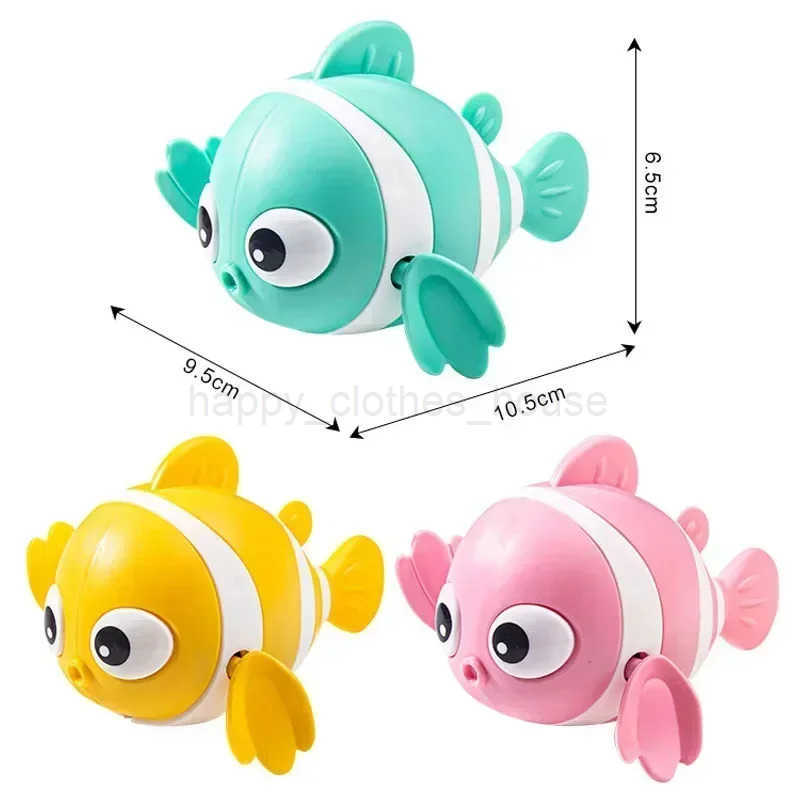 Bath Toys Cute Swimming Clown Fish Bath Toy for Toddlers Floating Wind Up Toys for Boy Girl New Born Baby Bathtub Toddler ToysXJ247425