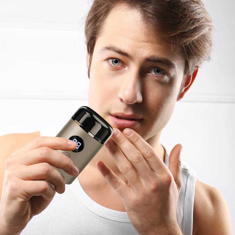Mini Electric Shaver Rechargeable Pocket Size Electric Shaver Portable Electric Razor Wet and Dry Shaver for Men WomenXJ241207