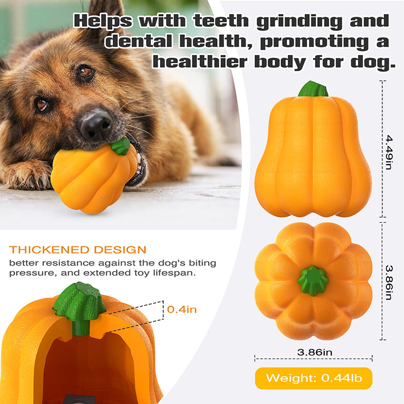 Pet supplies factory home wholesale pumpkin toys new explosive amazon audible teething ball dog toothbrush weird barking dog toys