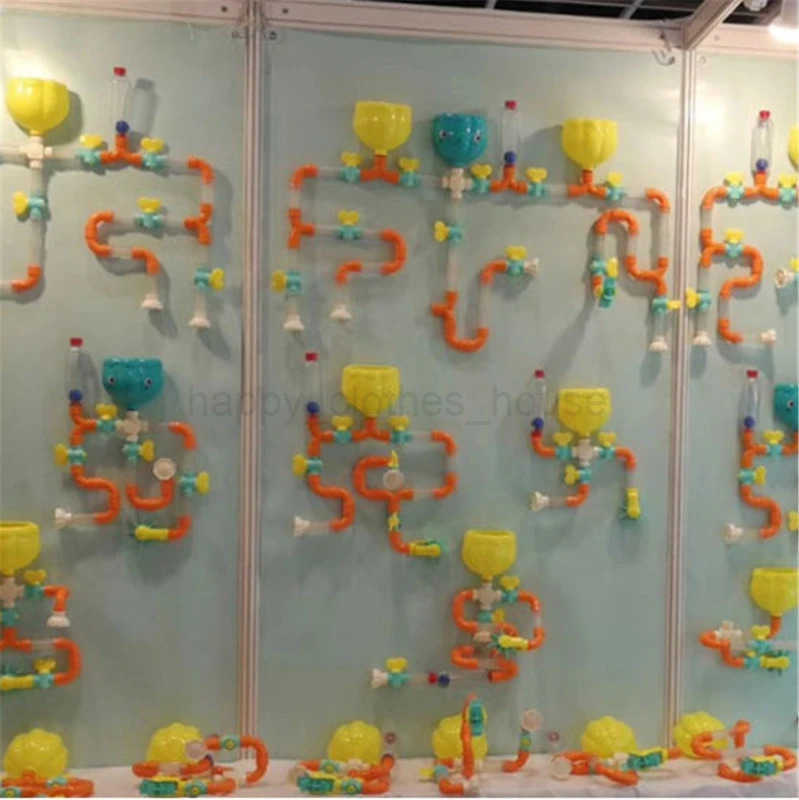 Pipes Baby Toys for Toddler Bath Toys Kids Bath Toys with Fun Widgets Squirters Rotating Spray Water ToyBathtub Waterfall ToyXJ241207