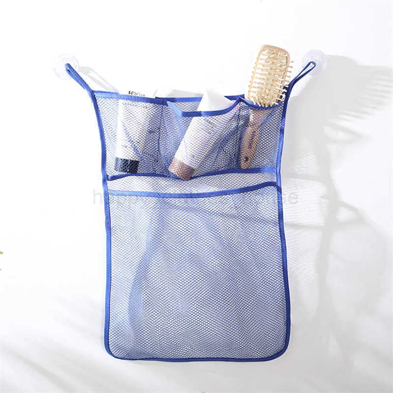 Baby Bathroom Mesh Bag for Children Bath Toy Bag Net Suction Cup Baskets Kids Bathtub Doll Organizer Bath Toy Storage Net BagXJ241207