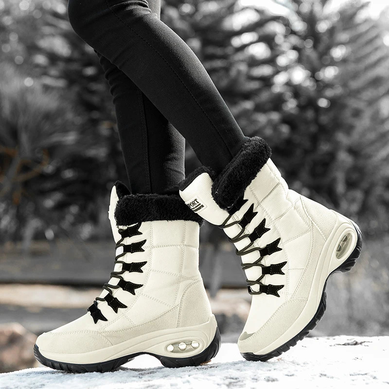 Winter Womens Boots Platform Shoes Keep Warm Thick High Snow Boots Outdoor Womens Skating Comfortable Waterproof Fur Womens Boots 241206