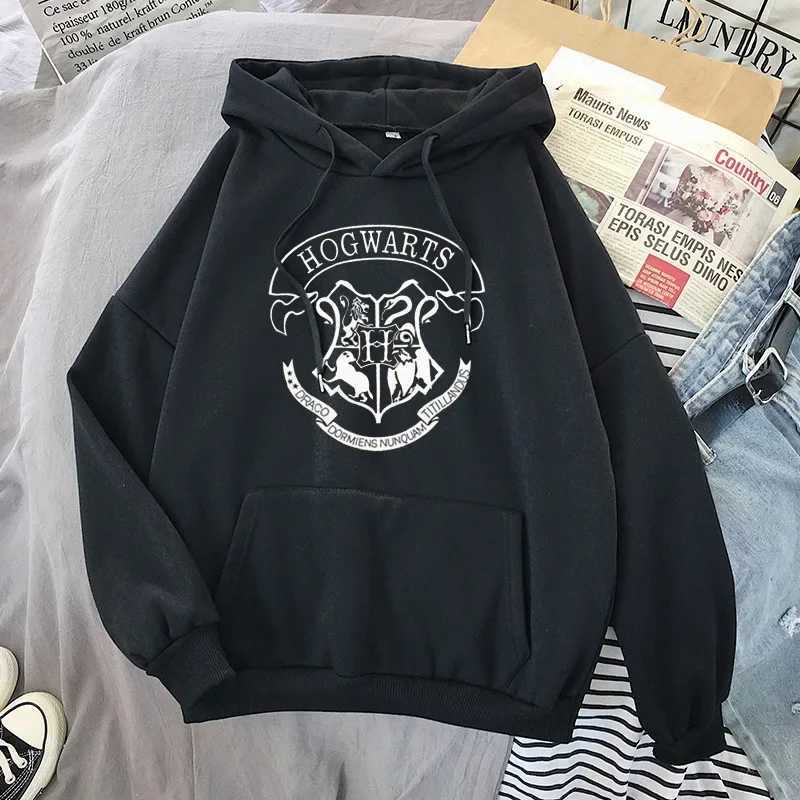 Fashion Hogwarts Printed Hoodies Women Sweatshirt Autumn Winter Long Slves Y2k Casual Loose Tops Oversized Hoodies X250212