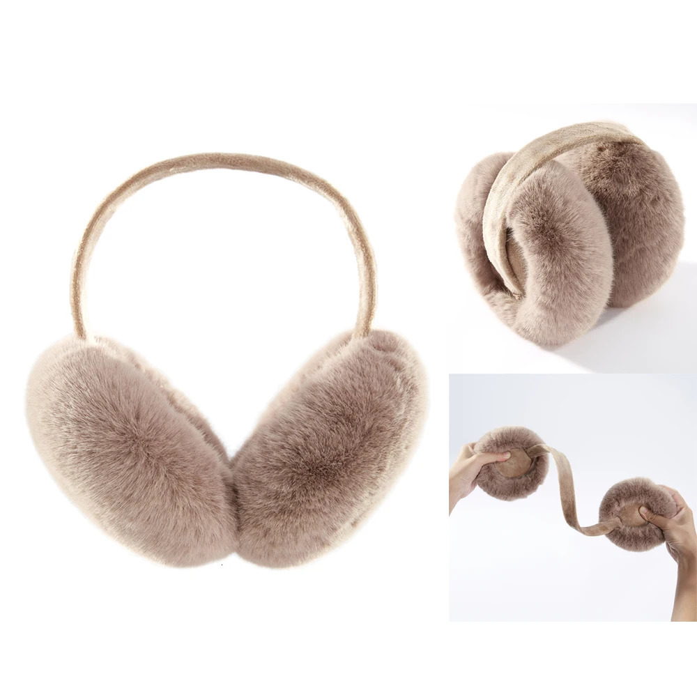 Anjj Dark Brown Eartips Selling High end Soft Plush Rabbit Fur Eartips Fashionable and Easy to Match Accessories 241205