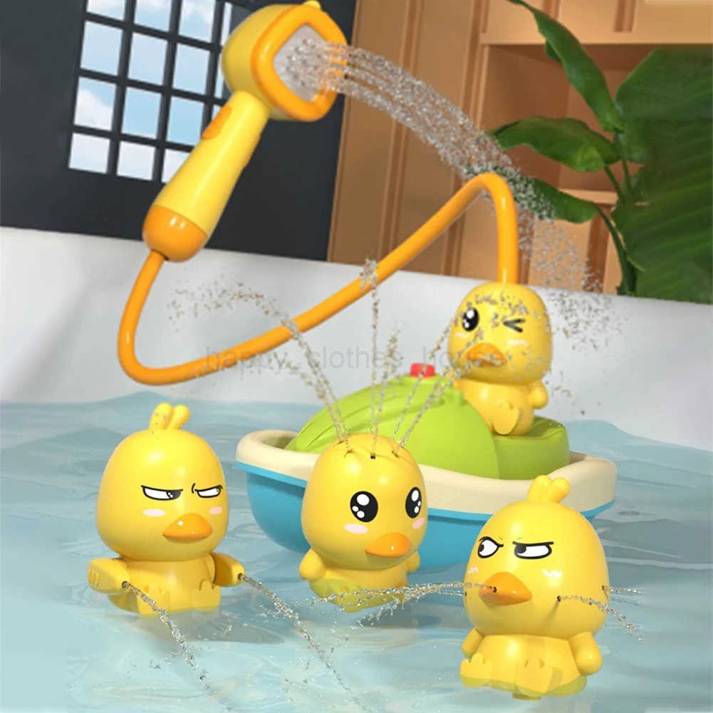Duck Bath Toys for Toddlers Bathtub Water Spray Baby Bath Toy Cute Electric Bathroom Bathing Toys for Kids Ideal Birthday GiftsXJ241207