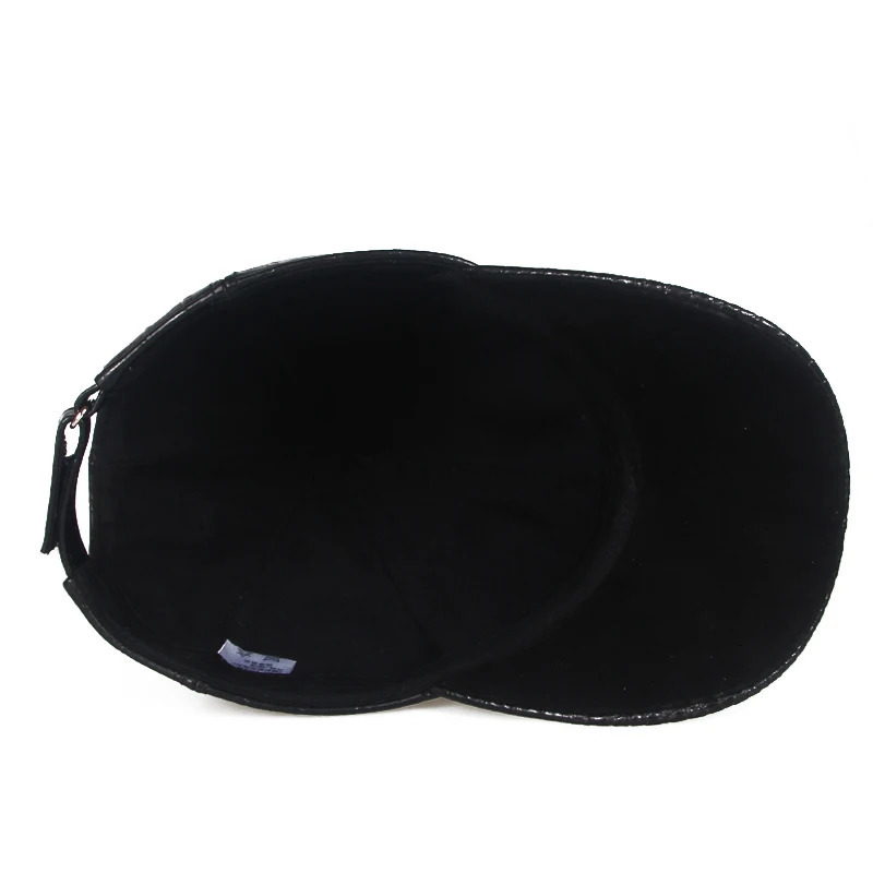 Sprots Mens Hat High quality Sheepskin Pattern Baseball Hat Mens Casual Soft Leather Thin s Chapeu De Couro 241206