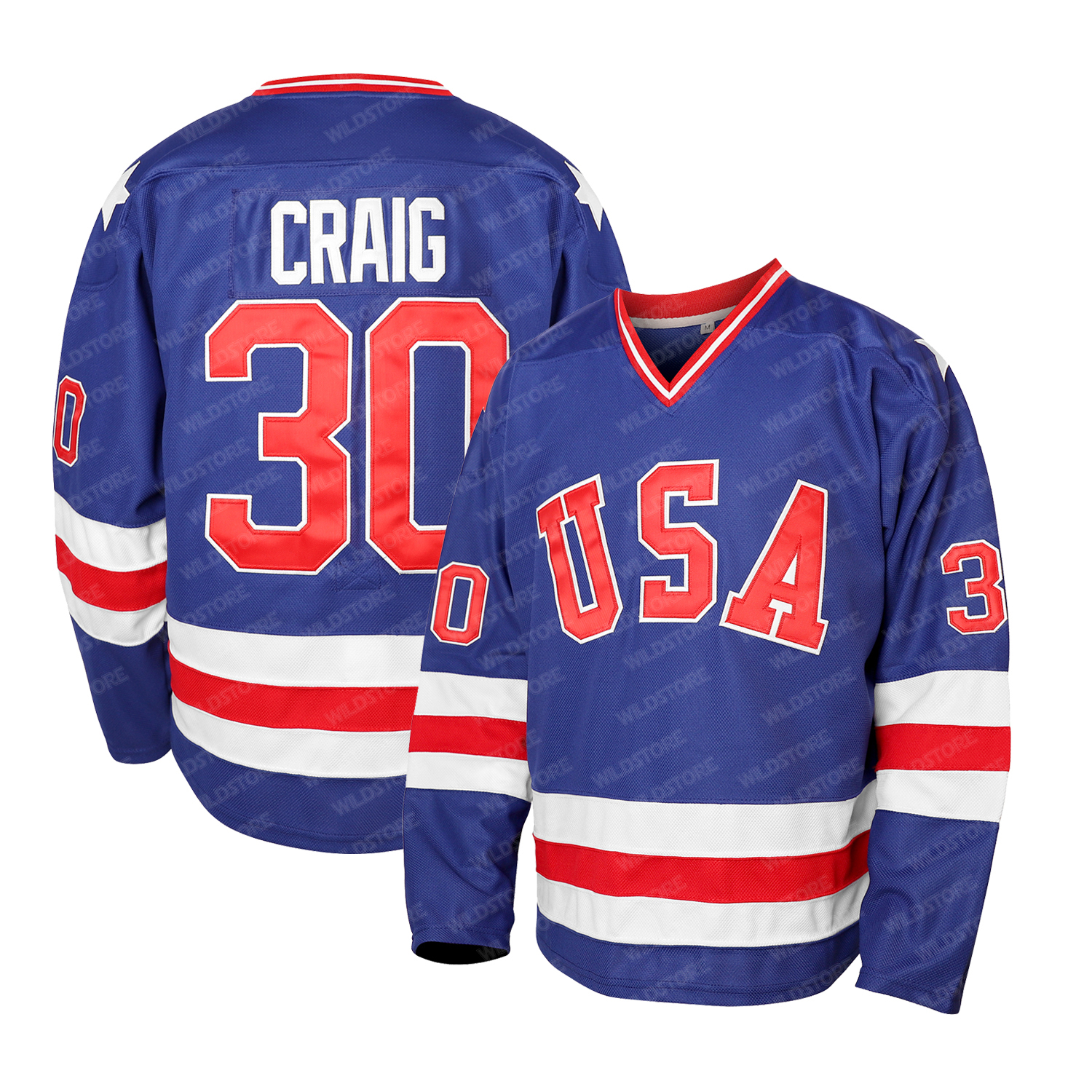1980 Team USA Hockey Jerseys 30 Craig 21 Eruzione 17 O'Callahan 1980 Miracle USA Vintage Jerseys White Blue S-3XL Name Name Name Number