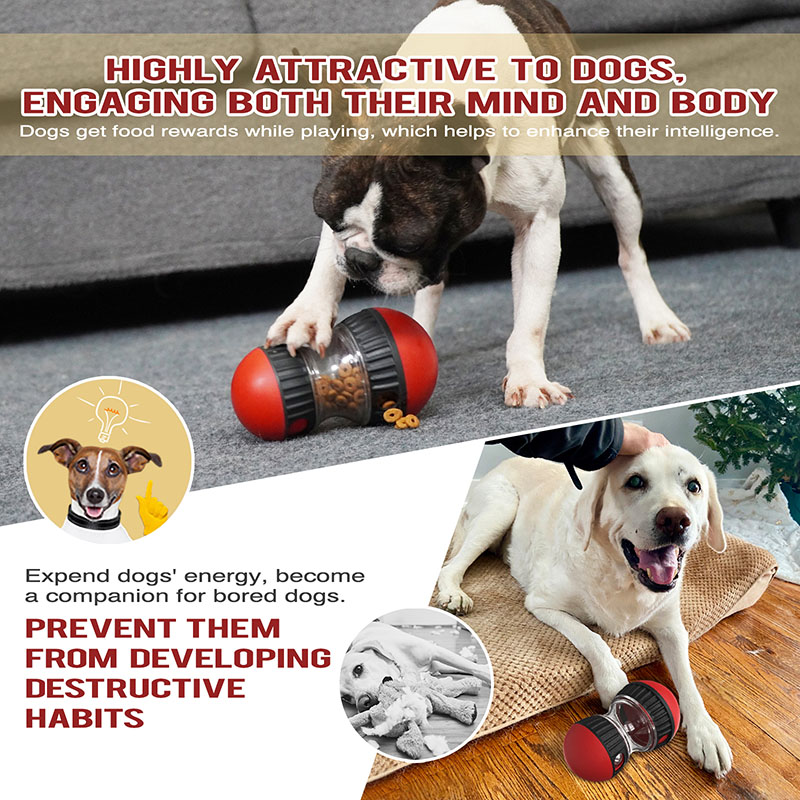 Pet supplies factory home wholesale company popping amazon rolling leaky food ball slow food training slow food dog toys