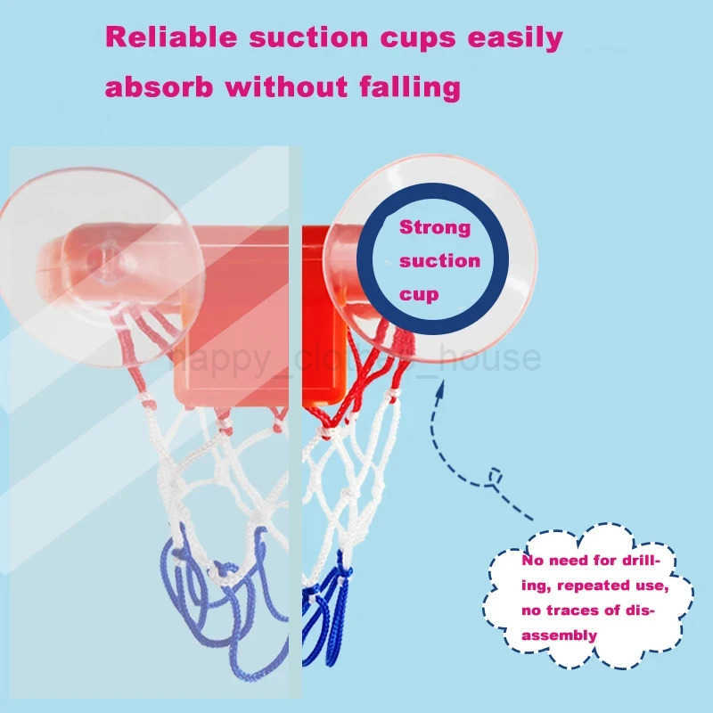 Children Basketball Shooting Toys Baby Bath Toys Suction Cup Shooting Basketball Hoop Paddle Toys Kids Early Education Toys GiftXJ241207