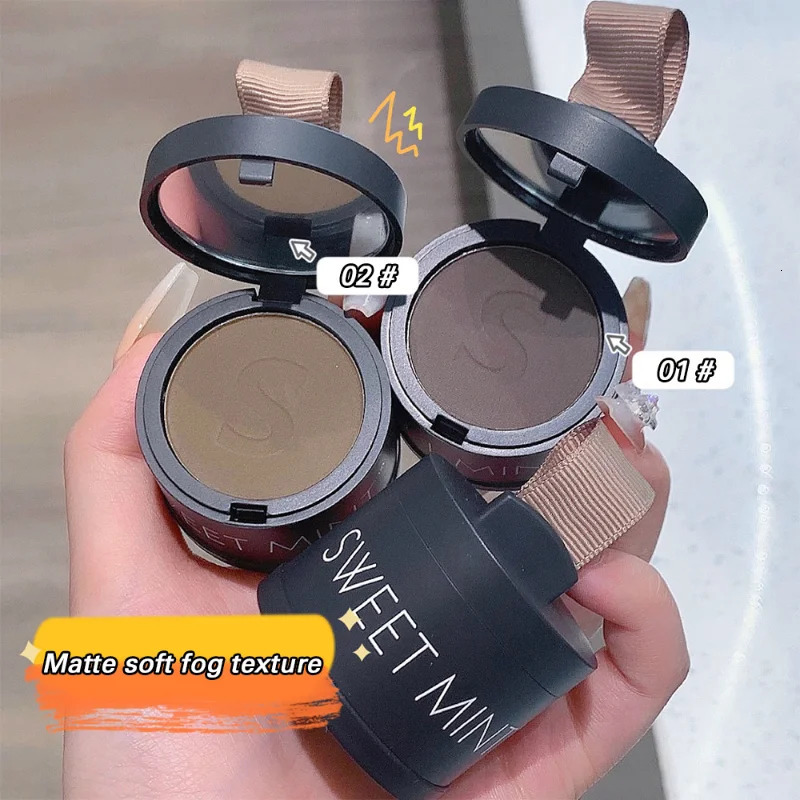 Natural Black Brown Hair Line Powder Waterproof Hair Root Cover Up Instant Fluffy Hair Edge Brow Shadow Contouring Powder Makeup 241206