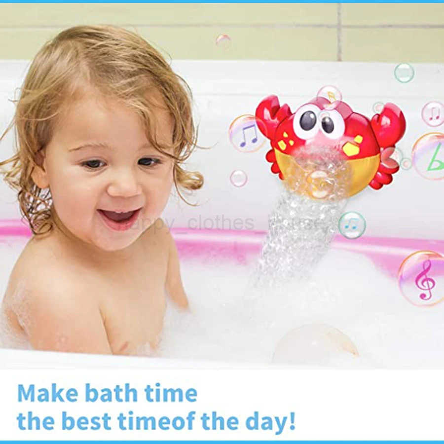 Outdoor Bubble Machine Crabs Frog Music Kids Bath Toys Bathtub Soap Automatic Bubble Maker Baby Bathroom Toy for kids ChildrenXJ241207