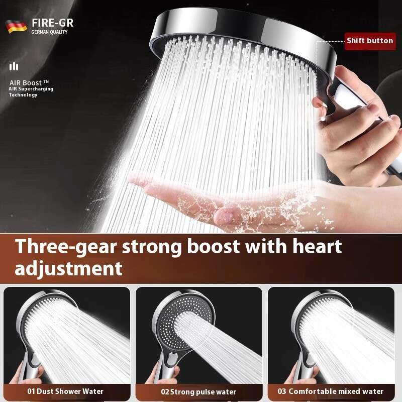 German pressurized household bathroom showerhead, faucet with high pressure and water output, shower showerhead