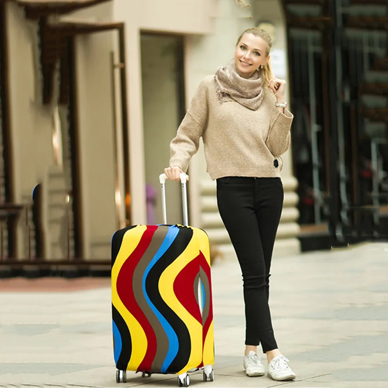 Fashion luggage compartment lid with high elasticity geometric heart-shaped luggage compartment lid dust cover 18-32 inch luggage basic accessories 24