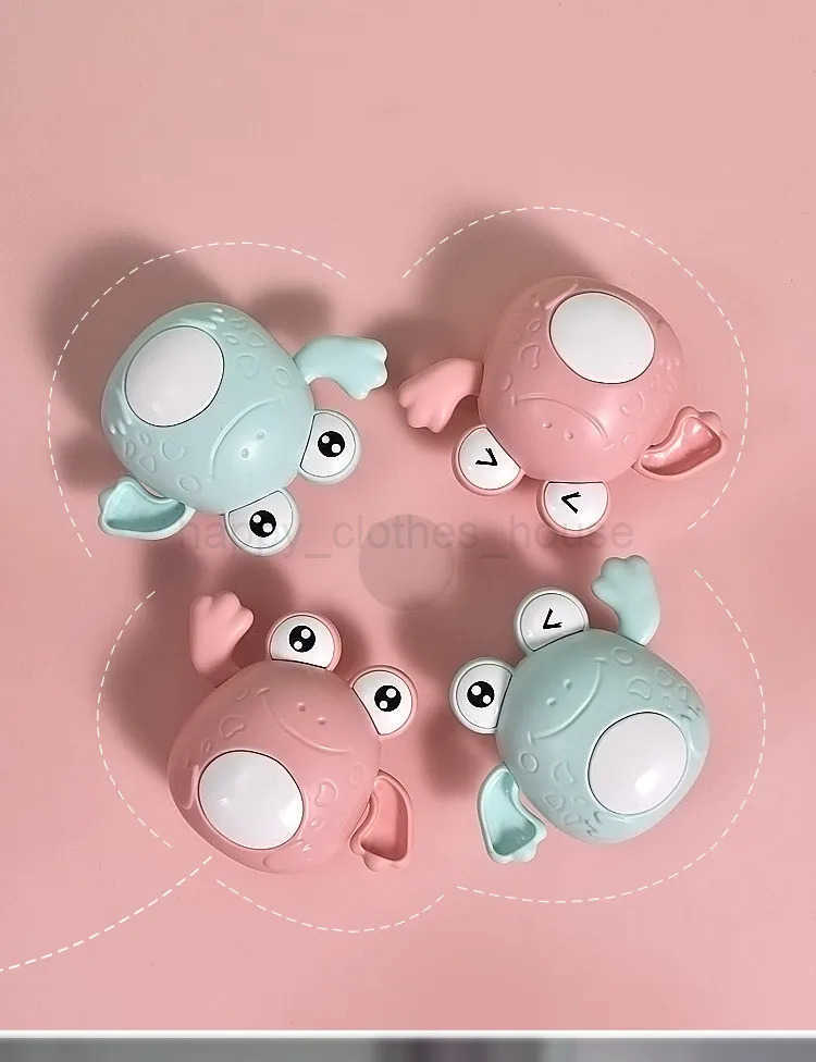 New Baby Bath Animal Swimming Toys Frogs Crab Infant Swim Chain Clockwork Classic Baby Cognition Water Toy For ChildrenXJ241207