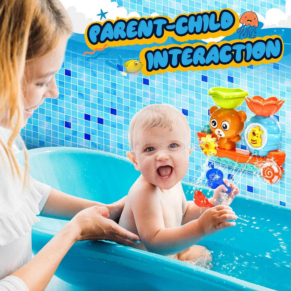 Baby Bath Toy Wall Sunction Cup Track Water Games Children Bathroom Monkey Caterpilla Bath Shower Toy for Boys Girls Kids GiftsXJ241207