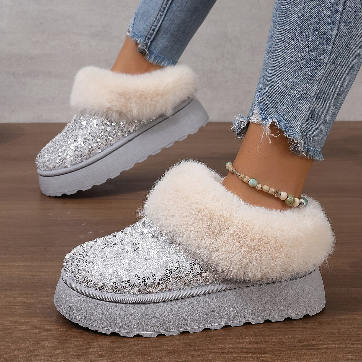 Classic Ultra Mini Platform Boot Winter Women Men Slip-on Shoes Suede Upper Wool Warm NEW Designer Slippers Size 36-44