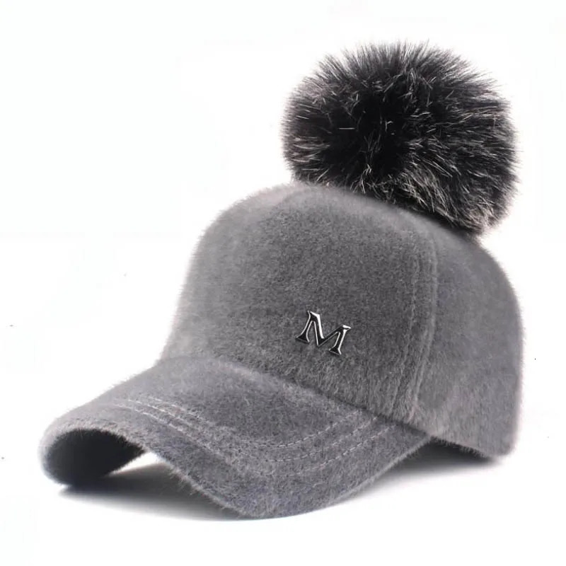 Doit Korean childrens hip-hop baseball cap wool fur serve childrens winter cap boys and girls solid snap cap parents childrens cap 241206