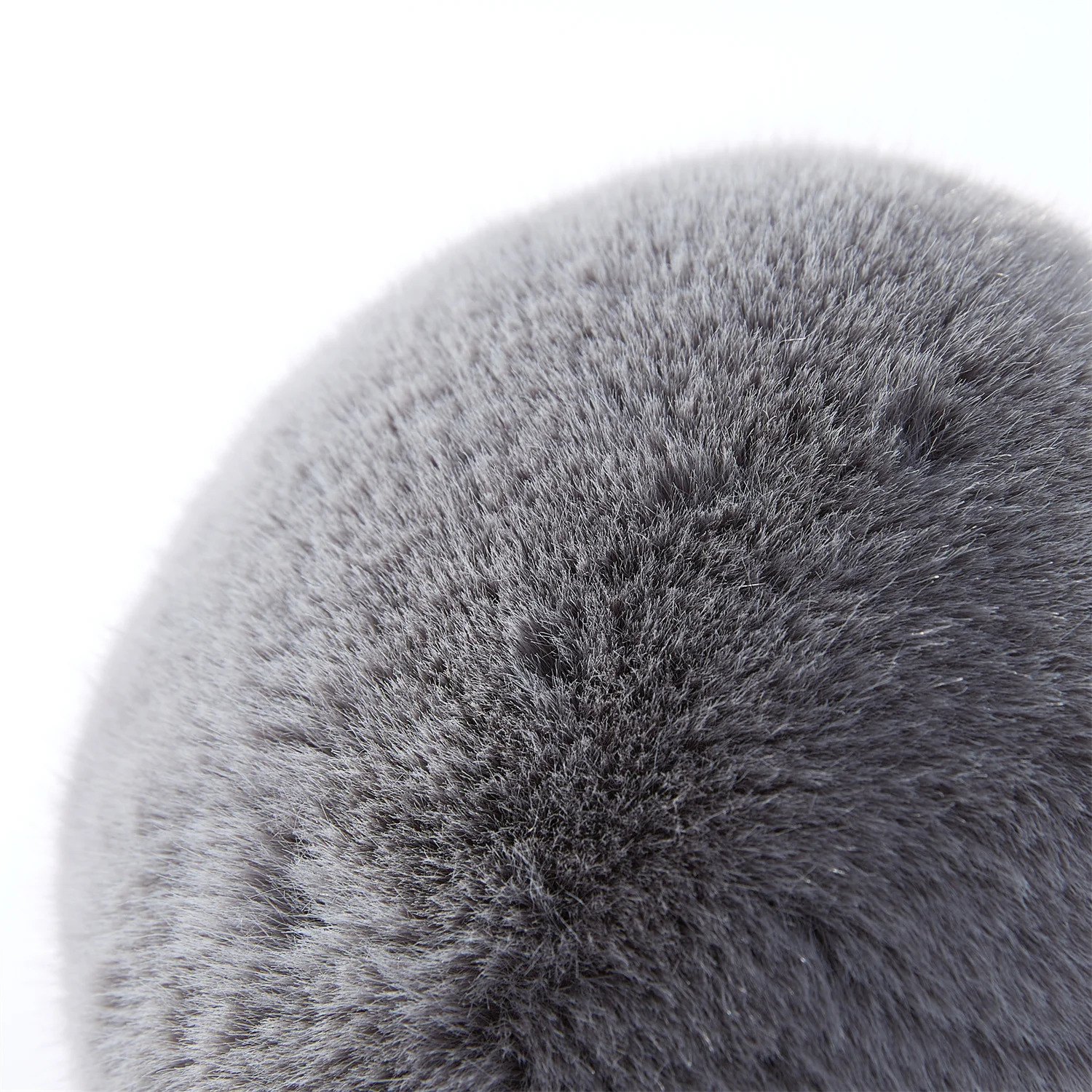 Anjj Foldable Grey Eartips Exquisite High Quality Soft Plush Warm Windproof Rabbit Fur Eartips 241205