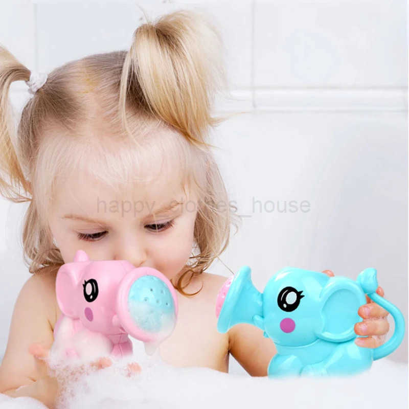 Cute Elephant Baby Watering Pot Bath Toy Plastic Bathroom Shower Tool Baby Bath Toy for Children Summer Bath SprinklerXJ241207