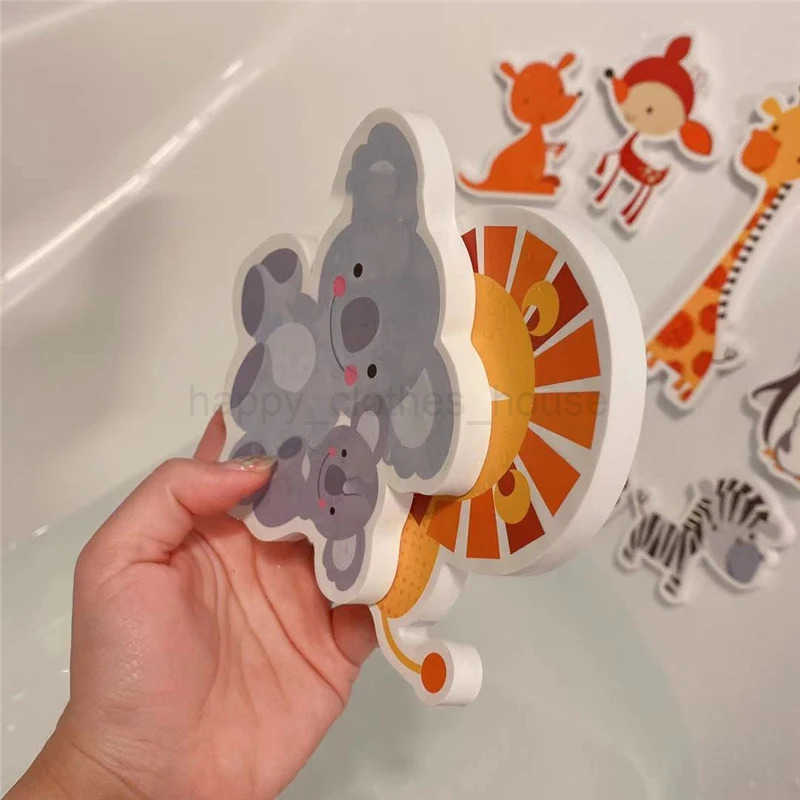 Baby Toy Animal Bath Toys for Kids Soft EVA Paste Bathroom Toys Animal Cognitive Floating Water Toys for Boys Girls 2 to 4 YearsXJ241207