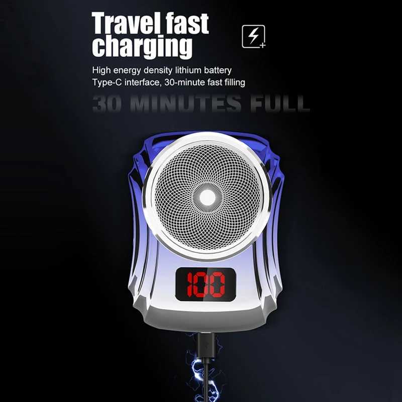 Electric Shaver USB Rechargeable Digital Display Shaver Mini Portable Multifunctional Travel Mens Razors WaterproofXJ241207