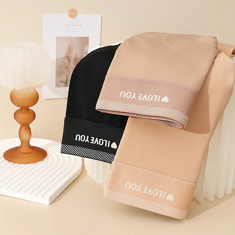 Winter Womens Thick Velvet Legs Nude Pantyhose Tight Elastic Pantyhose Warm Wool Lining Spliced Legs Trousers 241206