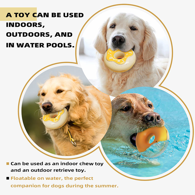 Pet supplies donut sound dog toys grinding teeth to relieve boredom teeth cleaning sound donut dog toys