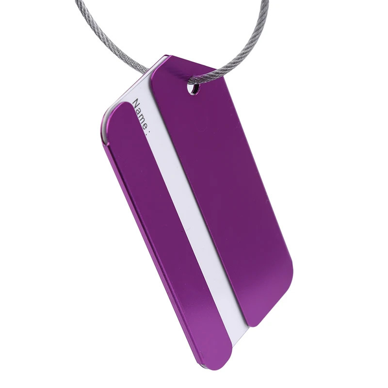 Luggage Tag Aluminum Alloy Suitcase Tag Travel Tag Set with Steel Rim ID Luggage Tag 241205